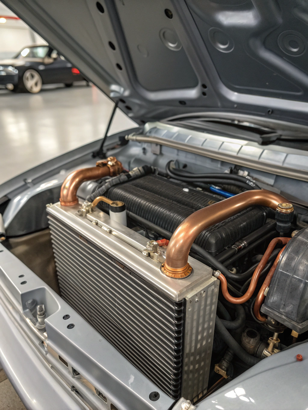 Cleaned and detailed engine bay